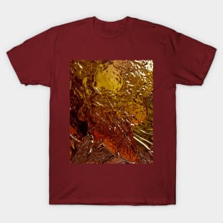 Geometric Pattern of Floral Ornament in Ocher and Golden T-Shirt